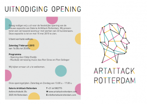 Uitnodiging opening expositie Galerie ArtAttack Rotterdam1